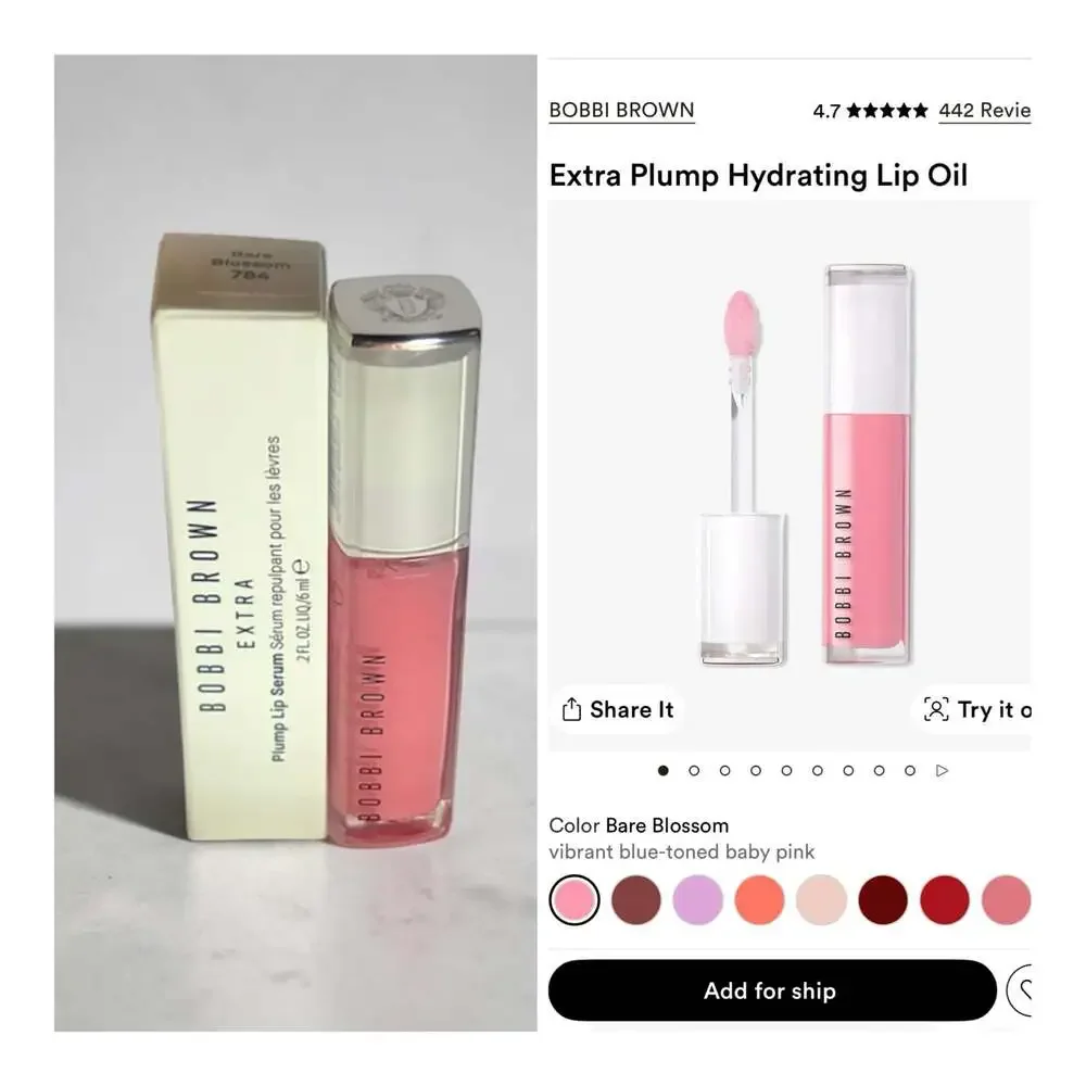 Bobbi Brown Extra Plump Hydrating Lip Oil in shade 784 Bare Blossom